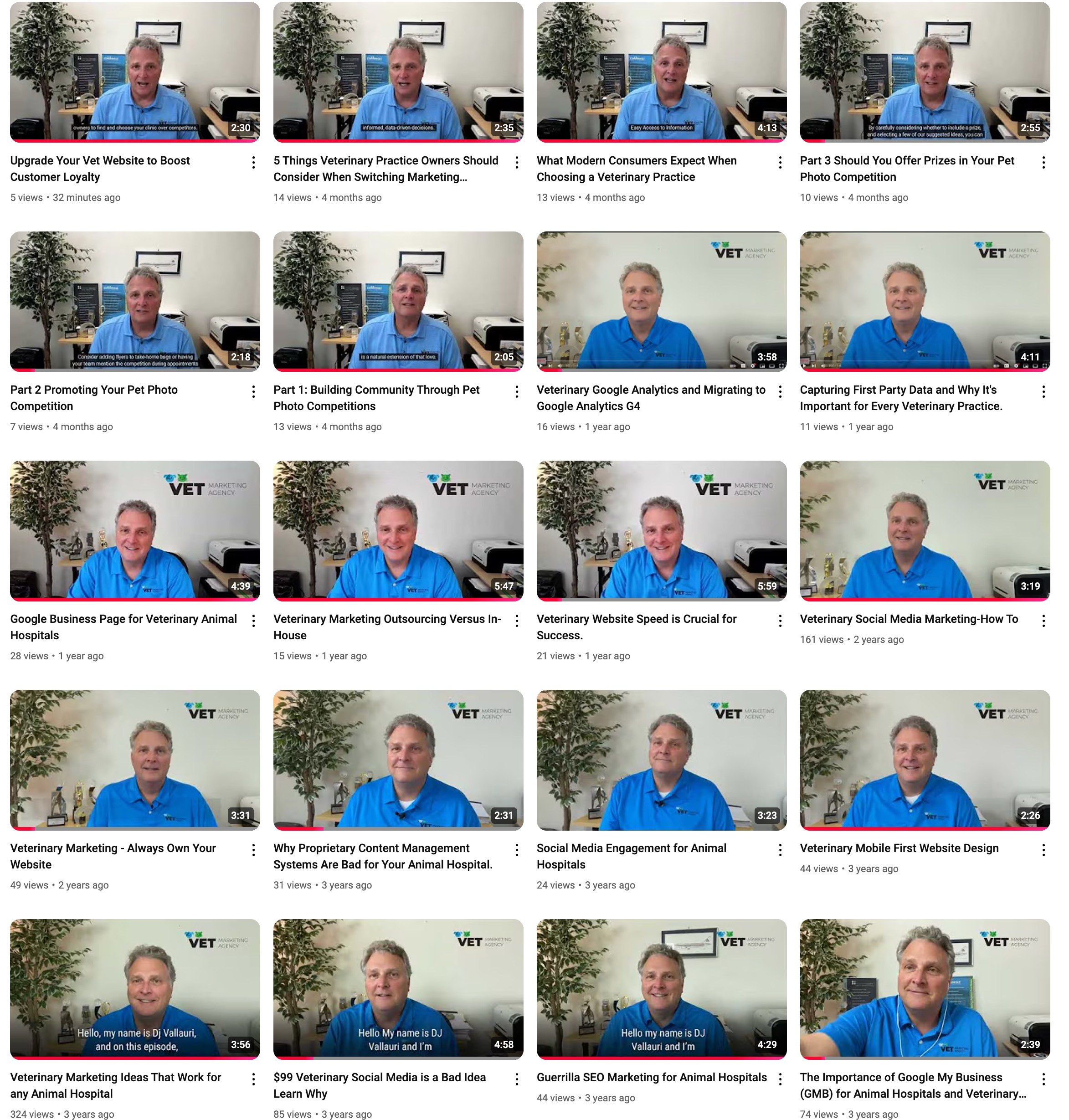 VET Marketing Agency Youtube Videos